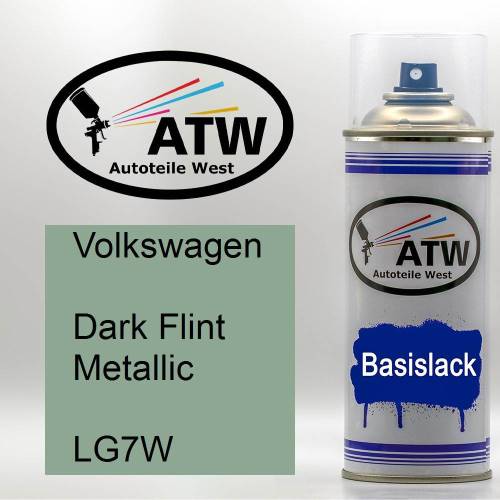 Volkswagen, Dark Flint Metallic, LG7W: 400ml Sprühdose, von ATW Autoteile West.